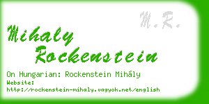 mihaly rockenstein business card