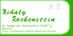 mihaly rockenstein business card